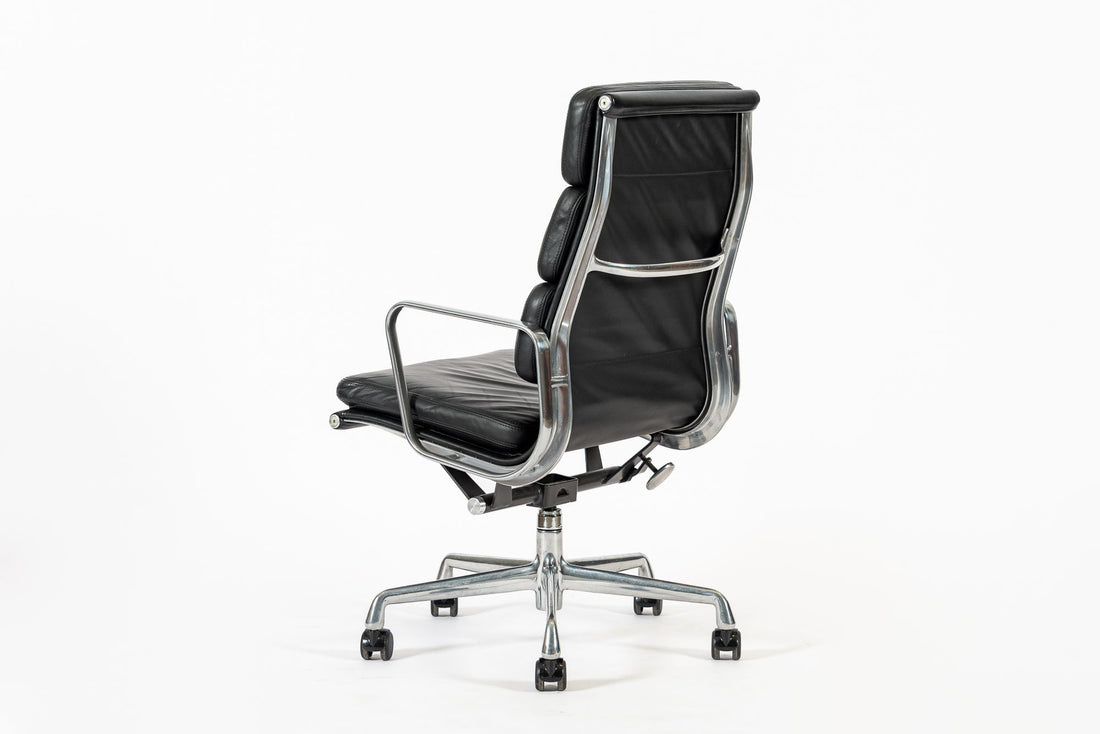Authentic Eames Herman Miller Tall Black Leather Office Chair 2001