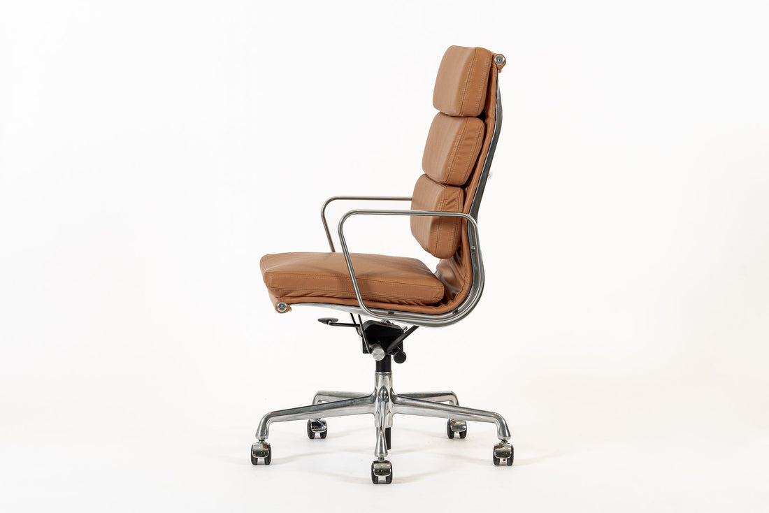 Eames for Herman Miller Aluminum Group Soft Pad Brown Office Chair