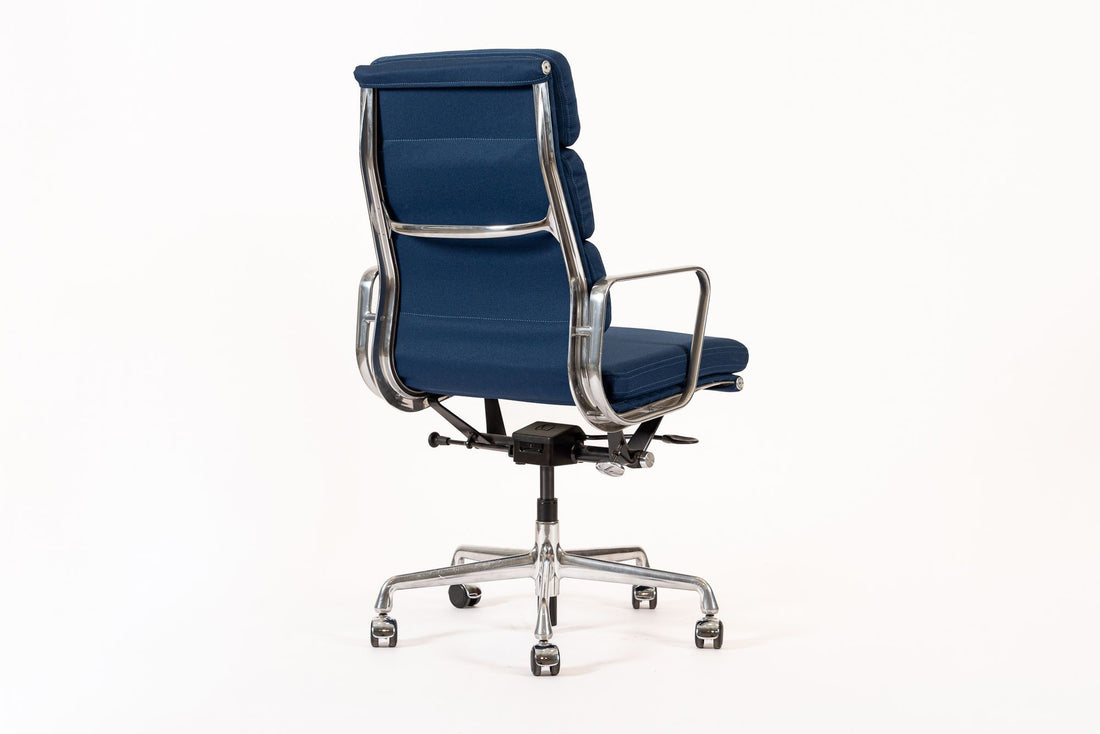 Herman Miller Eames Tall Navy Blue Fabric Desk Chair Soft Pad