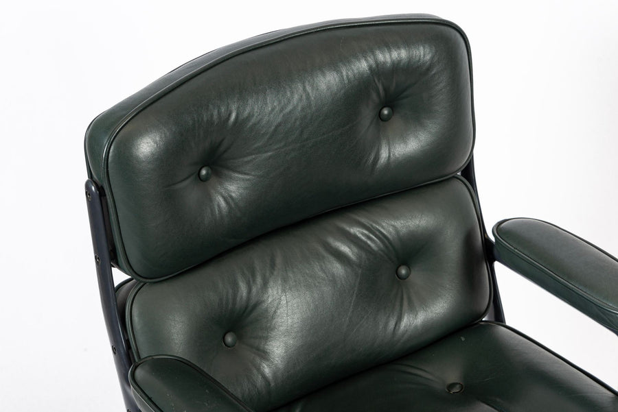Green Leather Time Life Office Chair by Eames for Herman Miller 1996