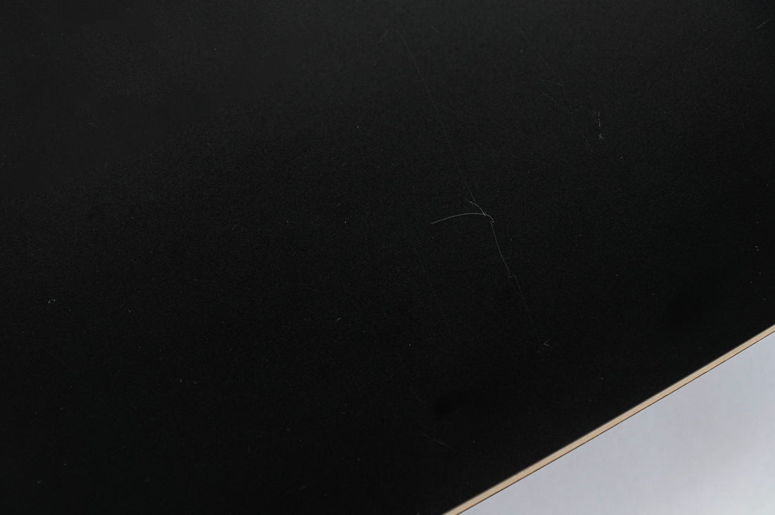 Eames Surfboard ETR Coffee Table for Herman Miller, Black Mid Century Modern Table