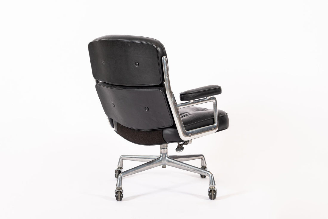 Eames for Herman Miller Time Life Black Leather Office Chair 1981