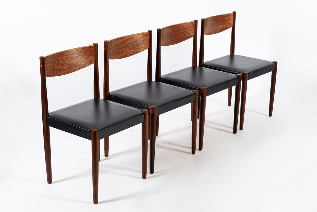 Mid Century Danish Modern Teak Dining Chairs by Poul Volther for Frem Rojle