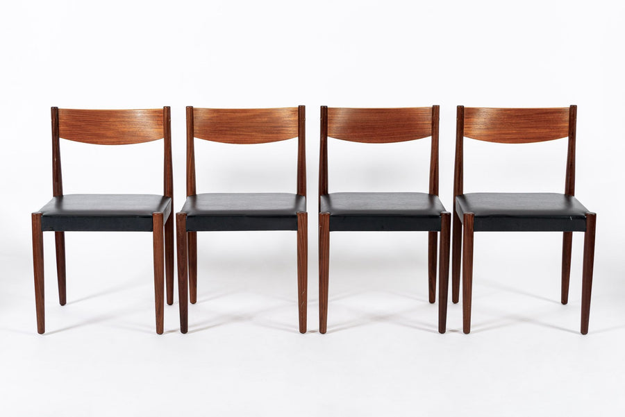 Mid Century Danish Teak Dining Table and Chair Set by Poul Volther for Frem Rojle