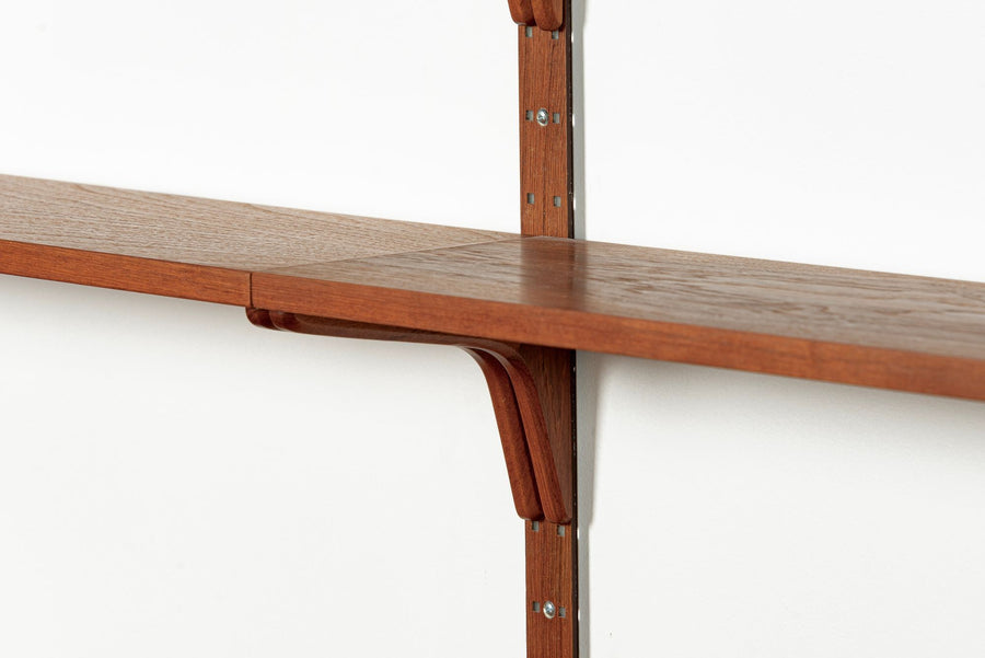 Large Mid Century Danish HG Teak Wood Modular Wall Unit Shelving & Bookcase