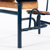 Vintage Antique Wood & Metal Child’s School Desk and Chair in the Style of Jean Prouvé