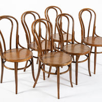 Vintage Thonet Bentwood Bistro Cafe Dining Chairs Set of 6