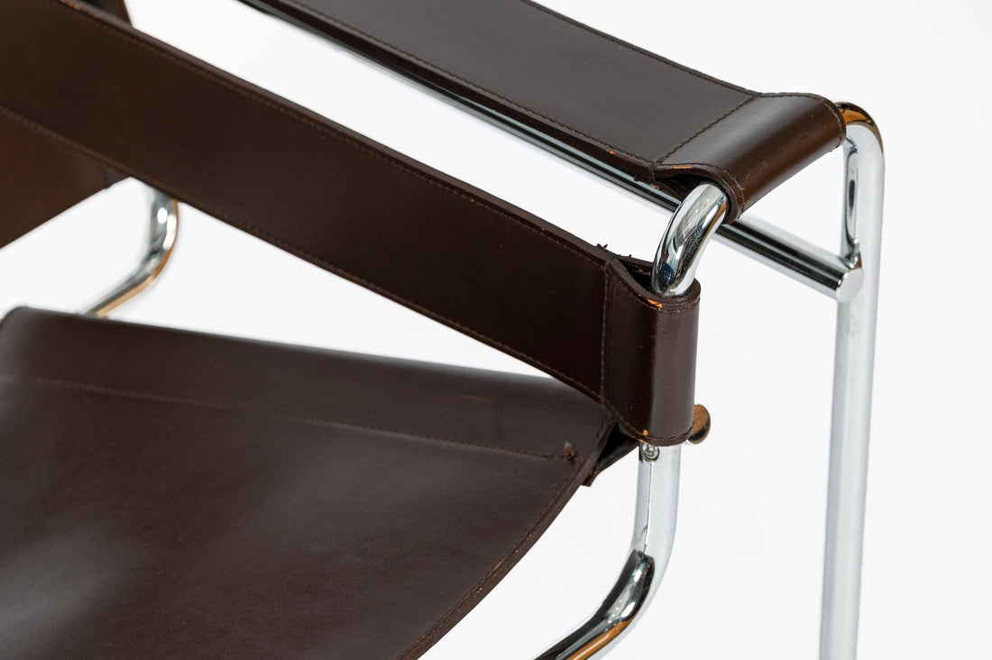 Pair of Mid Century Brown Wassily Chairs by Marcel Breuer for Stendig, 1960s, Labeled