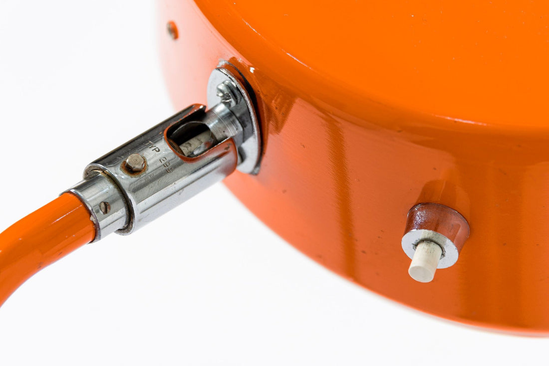 Vintage Mid-Century Modern Orange Floor Lamp by Ateljé Lyktan, Sweden, 1970s