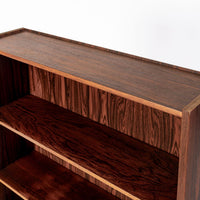 Mid Century Rosewood Bookcase, Scandinavian Tall Display Shelf, 3 Avail