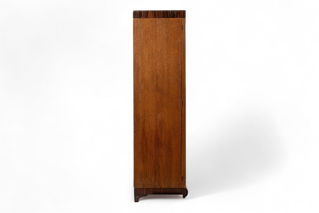Antique German Art Deco Armoire Wardrobe Cabinet 1930s
