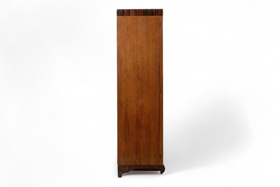 Antique German Art Deco Armoire Wardrobe Cabinet 1930s