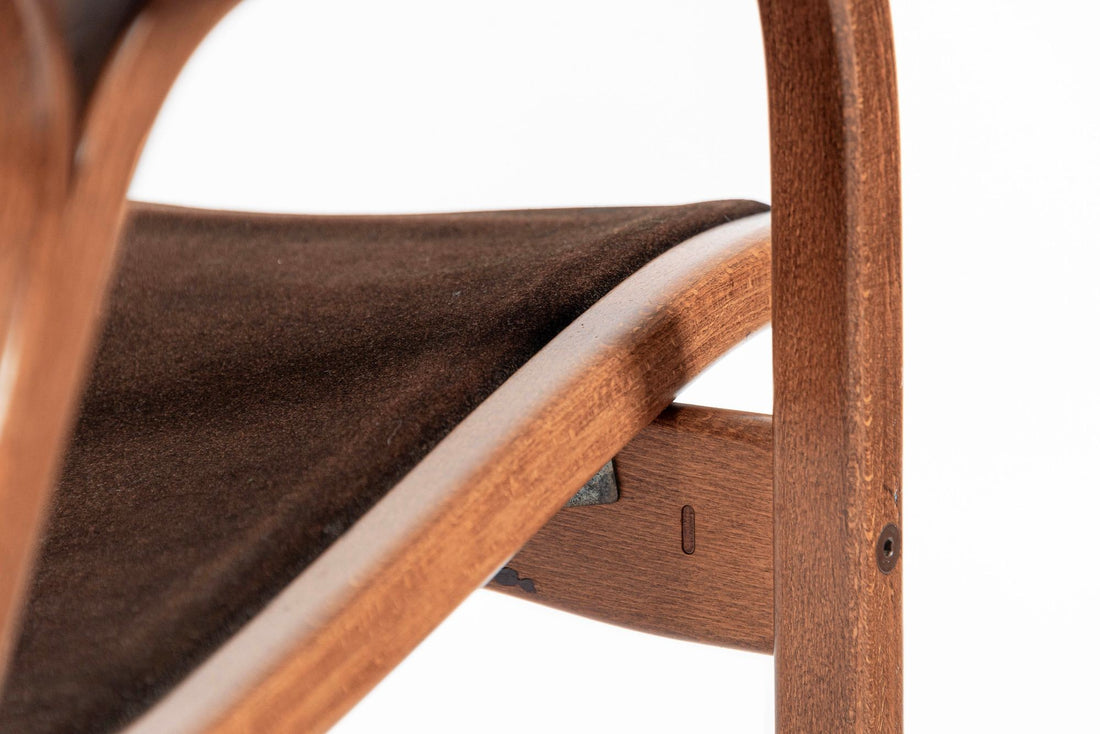 Pair Mid-Century Swedish Brown Lamino Lounge Chairs by Yngve Ekström for Swedese