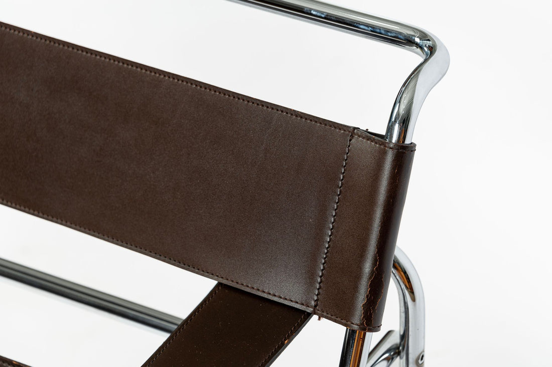 Mid Century Brown Wassily Chair by Marcel Breuer for Stendig 1960s, 2 Available