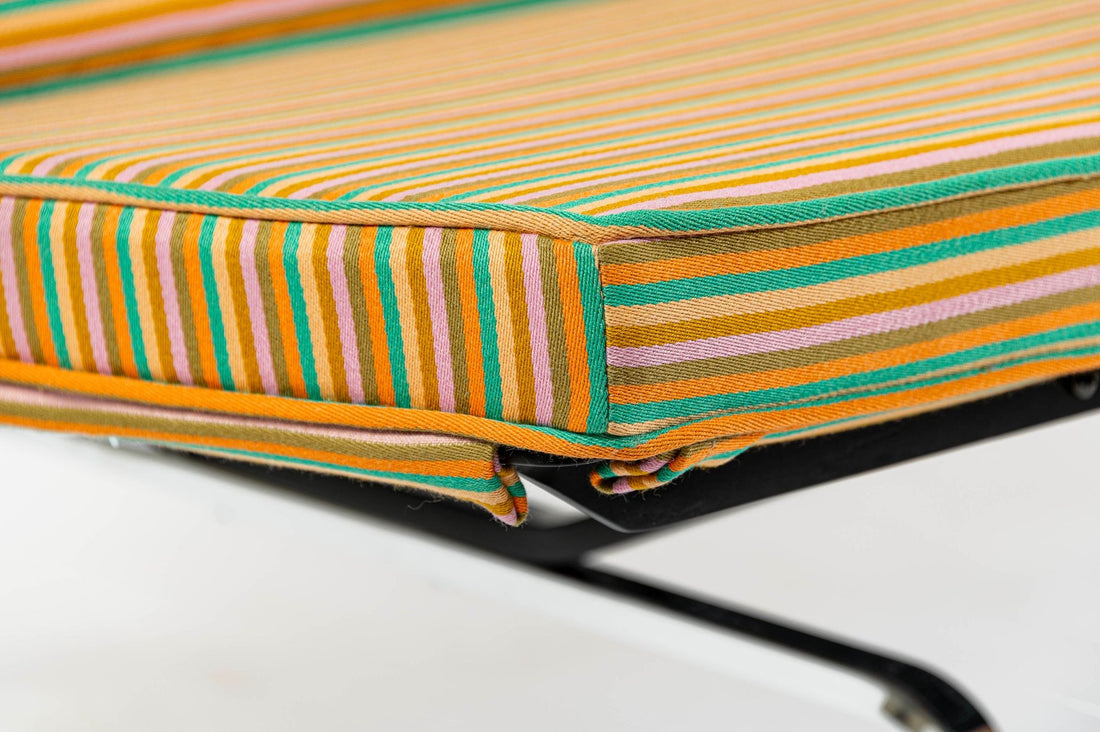 Eames Sofa Compact for Herman Miller, Alexander Girard Maharam Striped Fabric, 2 Available