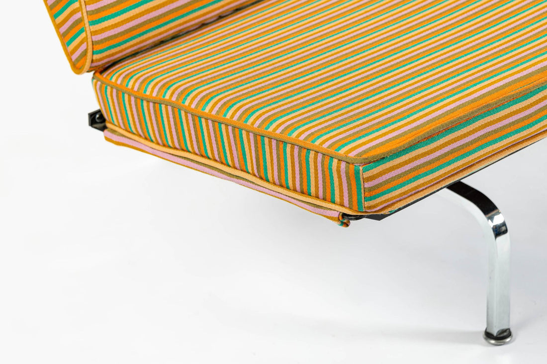 Mid Century Eames Herman Miller Sofa Compact, Alexander Girard Maharam Fabric, 2 Available
