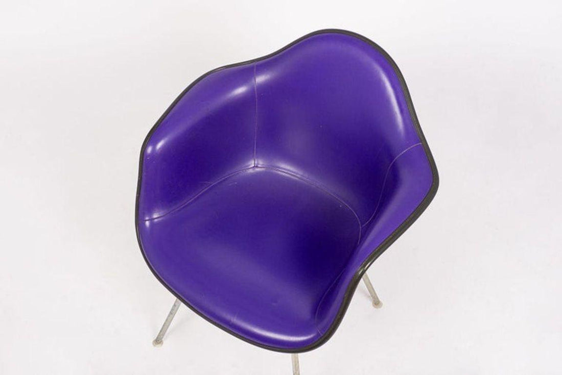 Mid Century Purple DAX Lounge Chairs by Eames for Herman Miller, 1960s