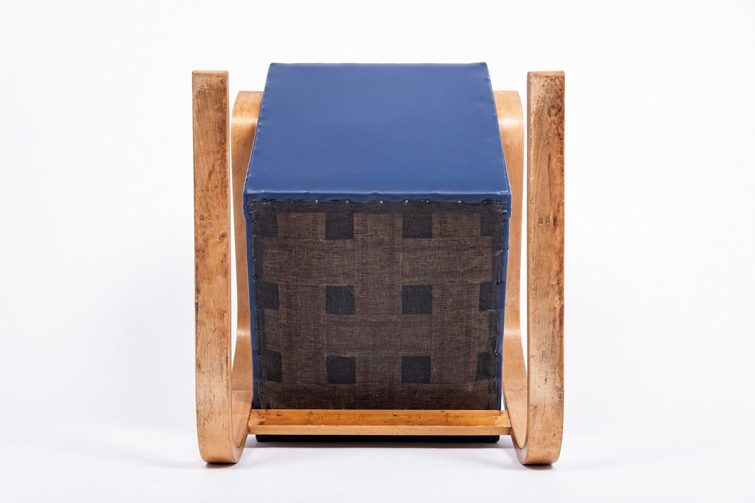 Bauhaus 402 Blue Arm Chair by Alvar Aalto, Made in Finland, 1930s