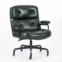 Time Life Green Leather Office Chairs by Eames for Herman Miller, 1996 Set of 4