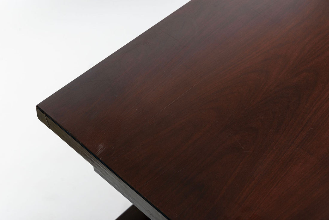 Postmodern Italian Rosewood and Metal Writing Desk by Abbondinterni, 1970s