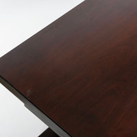 Postmodern Italian Rosewood and Metal Writing Desk by Abbondinterni, 1970s