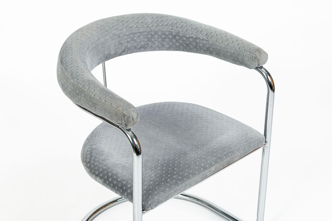 Set of 6 Mid-Century Modern SS33 Chrome Dining Chairs by Anton Lorenz for Thonet, 1970s