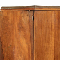 Antique French Art Deco Mahogany Wardrobe Armoire Cabinet, 1940s
