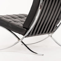 Mid Century Black Barcelona Chair by Mies van der Rohe for Knoll