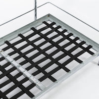 Authentic Cassina LC2 Black Leather Two-Seat Sofa by Le Corbusier 1994