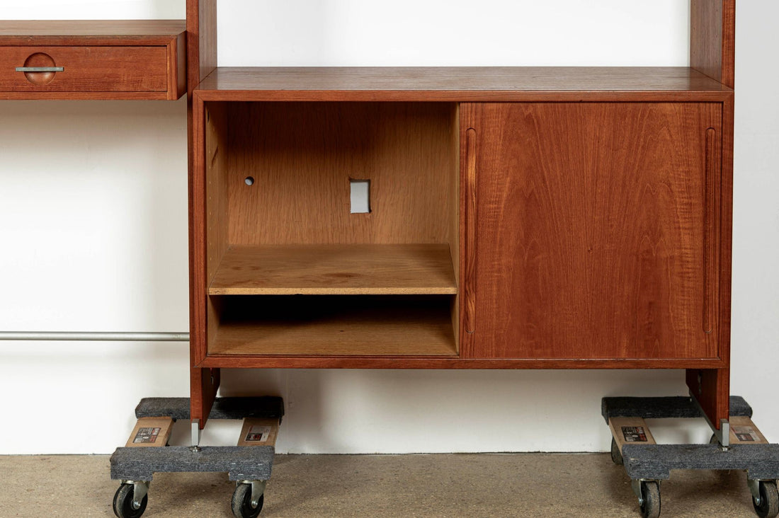 Mid-Century Modern Teak Wall Unit Bookcase RY100 by Hans Wegner for Ry Møbler, 1960s