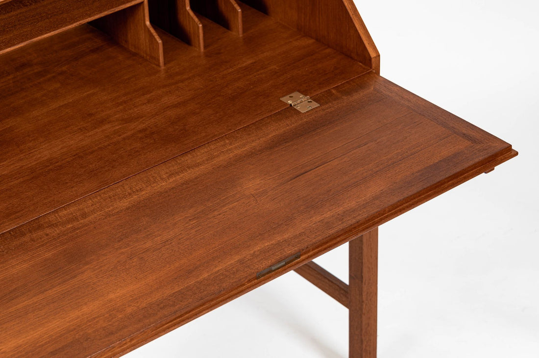 Danish Mid-Century Modern Teak Dropdown Secretary Desk, 1960s