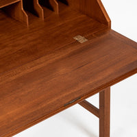 Danish Mid-Century Modern Teak Dropdown Secretary Desk, 1960s