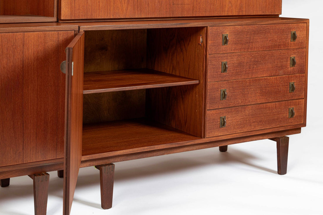 Mid-Century Danish Teak Wall Unit Bookcase by Peter Løvig Nielsen, Pair, 1960s