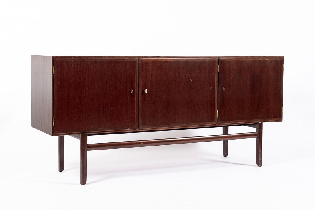 Mid Century Danish Wood Sideboard Cabinet or Credenza by Ole Wanscher