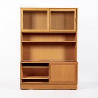 Mid Century Danish Oak Wood Shelving & Display Cabinets by Poul Hundevad