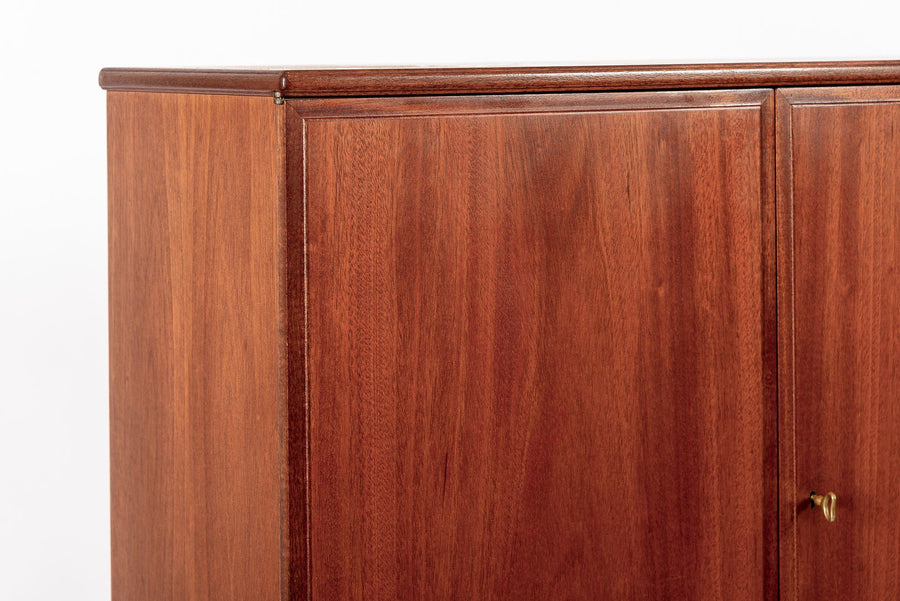 Mid Century Danish Modern Tall Two-Piece Teak Cabinet Hutch