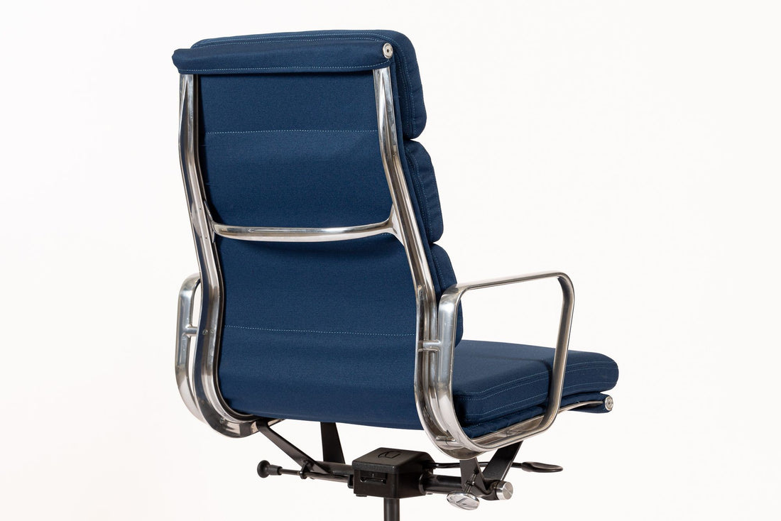 Herman Miller Eames Tall Navy Blue Fabric Desk Chair Soft Pad