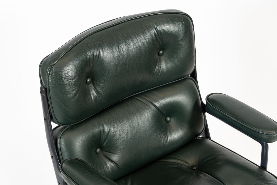 Green Leather Time Life Office Chair by Eames for Herman Miller 1996