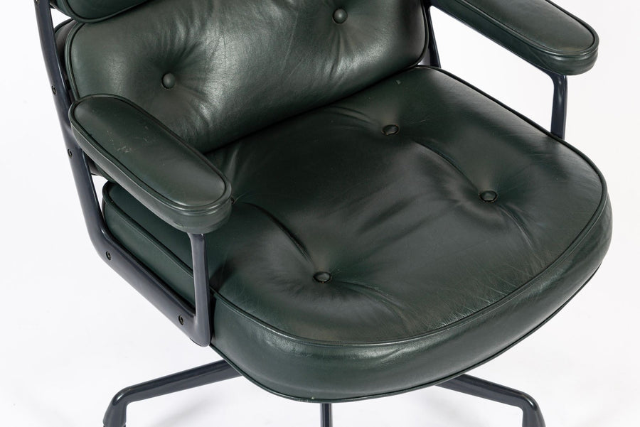 Green Leather Time Life Office Chair by Eames for Herman Miller 1996