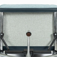 Eames Soft Pad Recliner for Herman Miller, Blue Gray Aluminum Group Lounge Chair