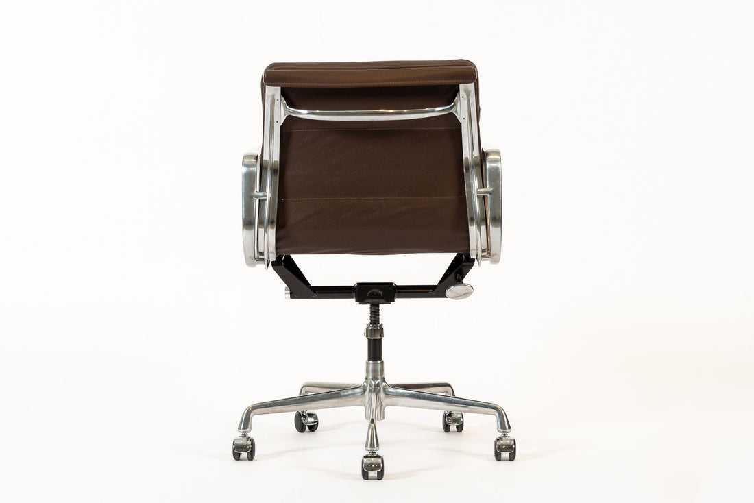 Dark Brown Leather Office Chair by Eames for Herman Miller