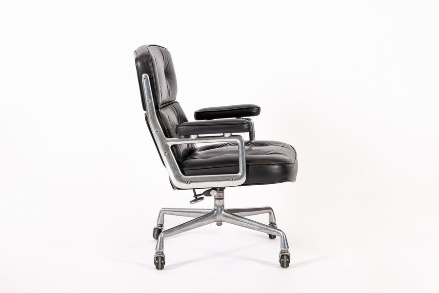 Eames for Herman Miller Time Life Black Leather Office Chair 1981