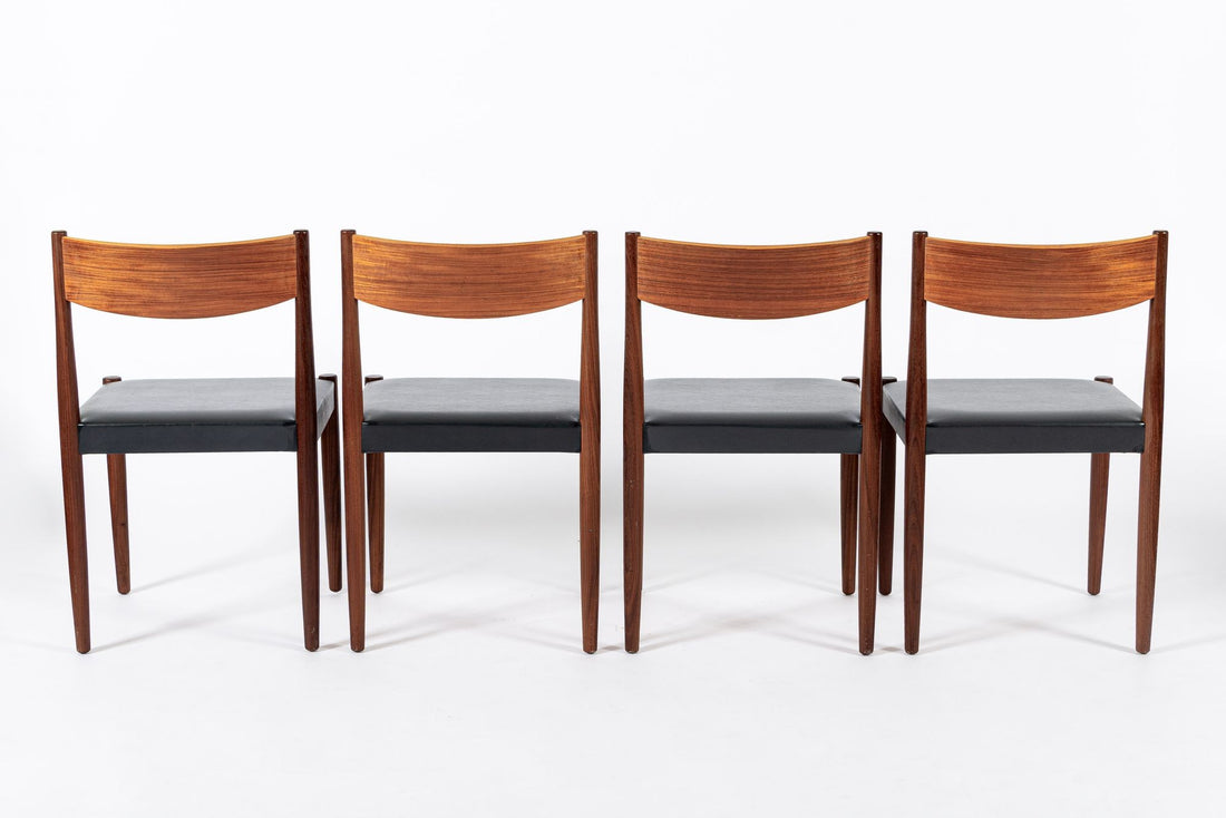 Mid Century Danish Teak Dining Table and Chair Set by Poul Volther for Frem Rojle