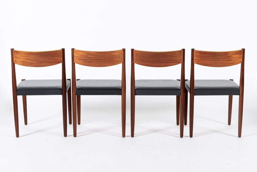 Mid Century Danish Teak Dining Table and Chair Set by Poul Volther for Frem Rojle