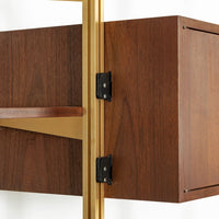 Mid Century Omni Wood Modular Wall Unit Shelving & Bookcase by George Nelson