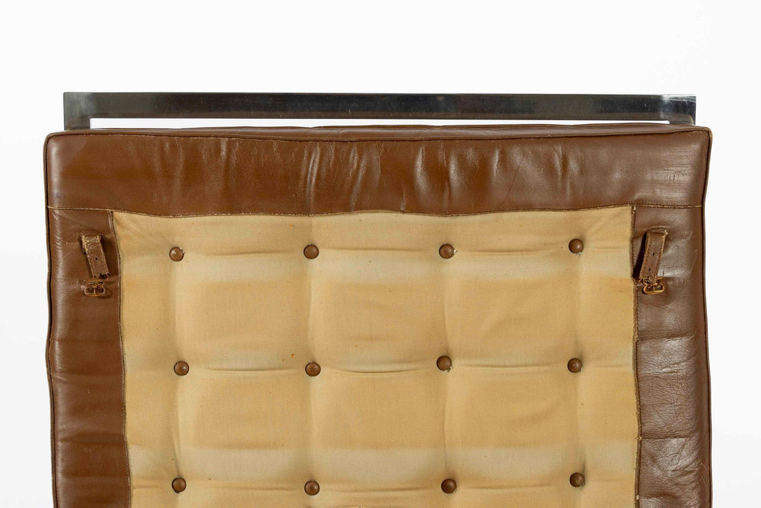 Pair Vintage Brown Tugendhat Lounge Chairs by Mies van der Rohe for Knoll 1960s