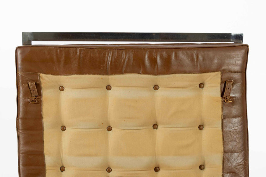 Pair Vintage Brown Tugendhat Lounge Chairs by Mies van der Rohe for Knoll 1960s