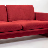 Vintage Italian Modern Red Simone Sofa by Simon International, Italy, Circa 1972
