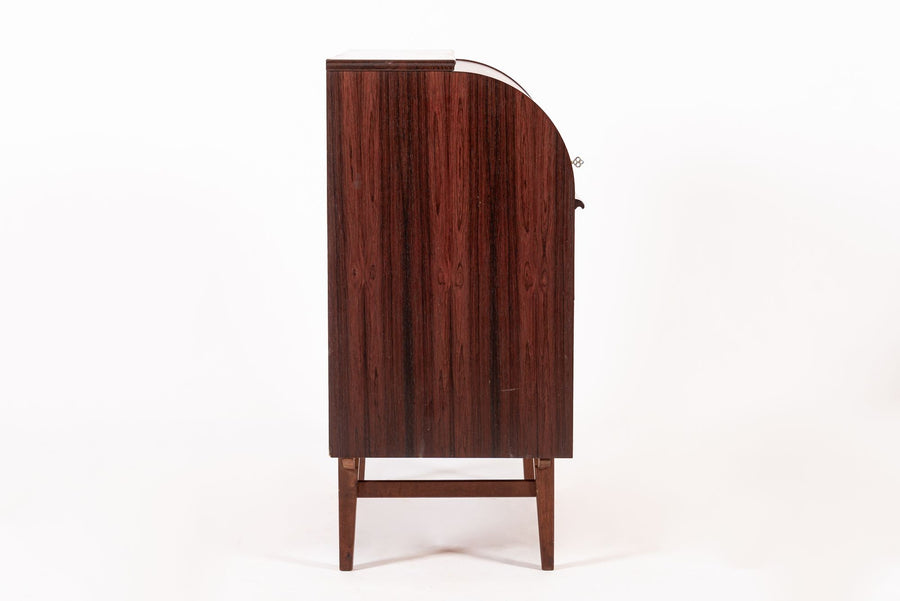 Vintage Mid Century Swedish Rosewood Rolltop Secretary Desk