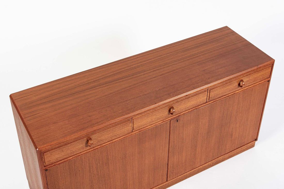 Large Mid Century Swedish Teak Wood Bookshelf Wall Unit by Bodafors